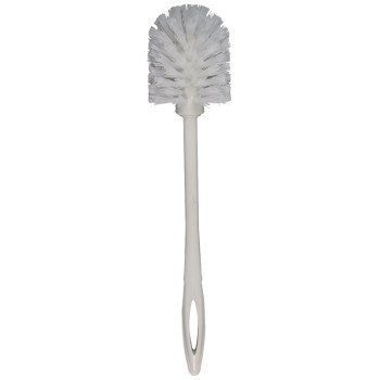 Rubbermaid FG631000WHT Toilet Bowl Brush, 1-1/8 in L Trim, Polypropylene Bristle, White Bristle, 14-1/2 in OAL