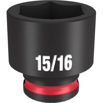 Milwaukee SHOCKWAVE Impact Duty Series 49-66-6113 Shallow Impact Socket, 15/16 in Socket, 3/8 in Drive, Square Drive