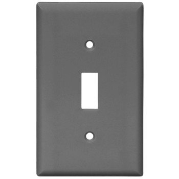 Eaton Wiring Devices 5134BK-SP Wallplate, 4-1/2 in L, 2-3/4 in W, 1 -Gang, Nylon, Black, High-Gloss