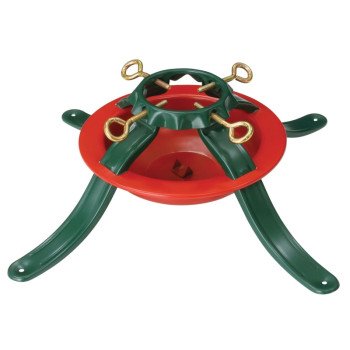 Hometown Holidays 5164 Natural Tree Stand, Steel, Green/Red, Powder-Coated