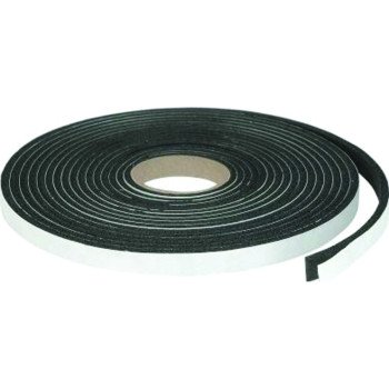 Climaloc Plus CF21005 Foam Tape, 3/8 in W, 10 ft L, 3/8 in Thick, Sponge Rubber, Black