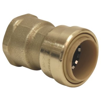 B & K ProLine Series 630-203HC Adapter, 1/2 in, Push-Fit x FPT, Brass, 200 psi Pressure