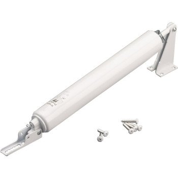 Wright Products V150WH Pneumatic Door Closer, White, 90 deg Opening, Includes: Mounting Hardware