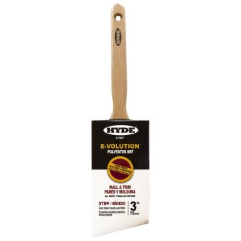 Hyde 47327 Paint Brush, Oval Brush, 3 in L Bristle, Polyester Bristle, 6/PK