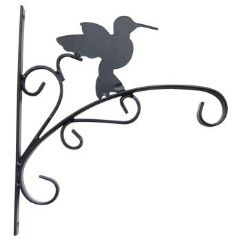 Landscapers Select GB-3019 Hanging Plant Bracket, 11 in L, 11.8 in H, Steel, Matte Black