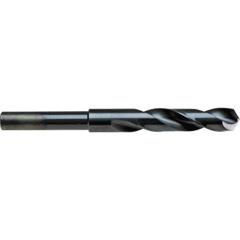 Irwin 91134 Silver and Deming Drill Bit, 17/32 in Dia, 6 in OAL, Spiral Flute, 1/2 in Dia Shank, Flat, Reduced Shank