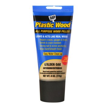 DAP COLORmaxx 7079800582 Wood Filler, Paste, Slight, Golden Oak, 6 oz Tube