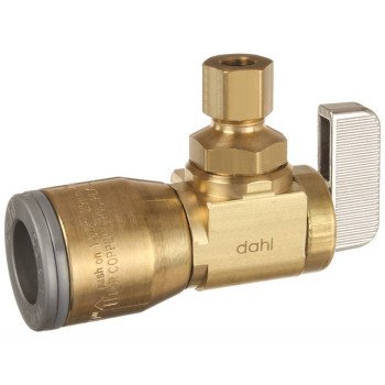 Dahl mini-ball 621-QG3-30 Stop Valve, 1/2 x 1/4 in Connection, Compression, 250 psi Pressure, Manual Actuator