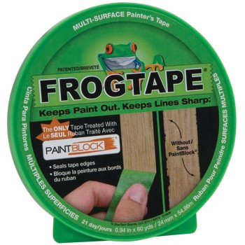 FrogTape 1408360 Painting Tape, 60 yd L, 0.94 in W, Green