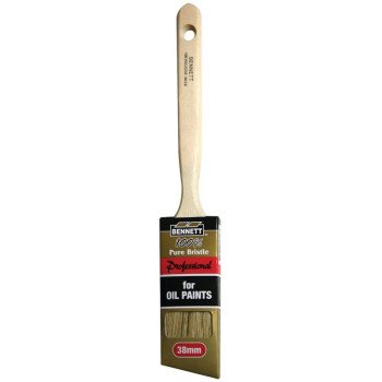 Bennett ANG B 1-1/2IN Paint Brush, 1-1/2 in W, Polyester Bristle