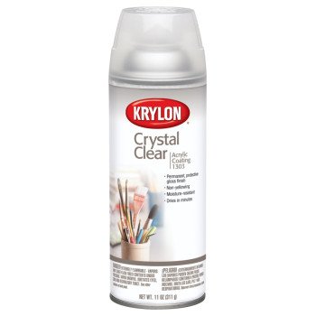 Krylon K01303007 Spray Paint, Gloss, Crystal Clear, 11 oz, Can