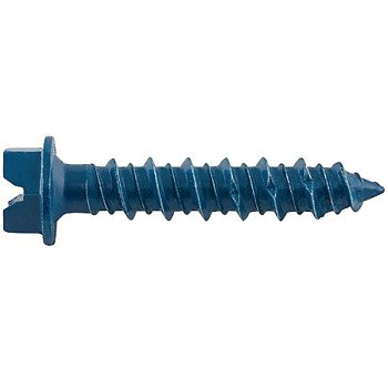 DEWALT UltraCon+ Series DFM12700 Concrete Screw Anchor, 3/16 in Dia, 1-1/4 in L, Carbon Steel, Zinc Stalgard, 100/BX