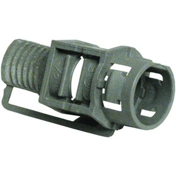 Hubbell NMSI050R5 Non-Metallic Connector, 1/2 in, Plastic, Gray