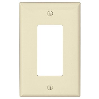 Eaton Wiring Devices PJ26LA Wallplate, 4.87 in L, 3.12 in W, 1 -Gang, Polycarbonate, Light Almond, High-Gloss