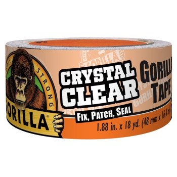 Gorilla 6060002 Tape, 18 yd L, 1.88 in W, Clear