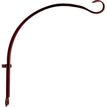 Landscapers Select GB-3040 Hanging Plant Hook, 16 in L, Steel, Hammered Bronze, Wall Mount Mounting