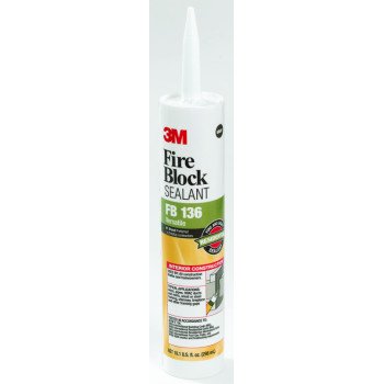 3M FB 136 Fire Block Sealant, Gray, 10.1 oz Cartridge