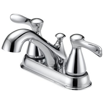 Boston Harbor F51B0010CP Lavatory Faucet, 1.2 gpm, 2-Faucet Handle, 3-Faucet Hole, Metal/Plastic, Chrome Plated