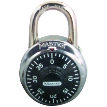 Master Lock 1500T Padlock, 9/32 in Dia Shackle, 3/4 in H Shackle, Steel Shackle, Stainless Steel Body, Nickel