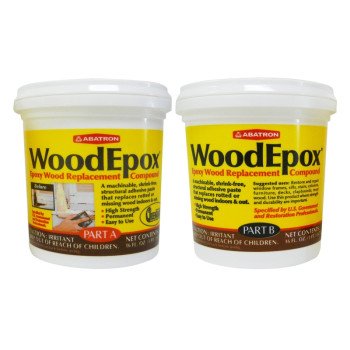 Abatron WE2PKR Wood Restoration System, Paste, Slight Ammonia, Tan/White, 2 pt