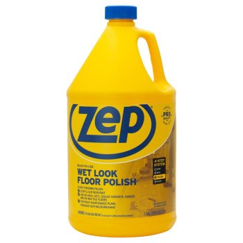 Zep ZUWLFF128 Floor Polish, 1 gal Bottle, Liquid, Ammonia, Milky White