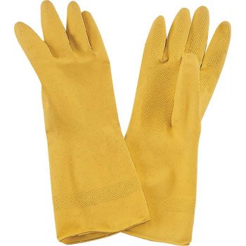 ProSource PVG-12B Disposable Work Gloves, For All Genders, L, 12.6 in L, Straight Thumb, Wide Cuff, Latex