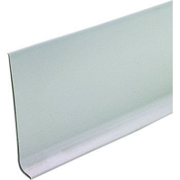 M-D 75291 Wall Base, 4 ft L, 4 in W, Vinyl, Silver