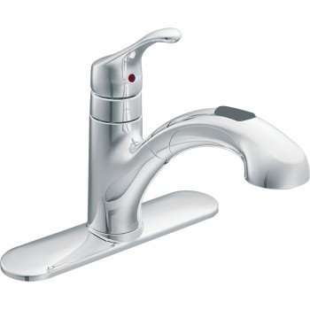 Moen Renzo Glacier CA87316C Kitchen Faucet, 1.5 gpm, 1-Faucet Handle, Stainless Steel, Chrome Plated, Deck Mounting