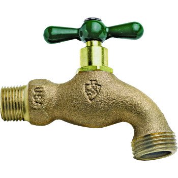 Arrowhead Brass 302LF Heavy-Duty Hose Bibb, 3/4 x 3/4 in Connection, MIP x Hose, 8 to 9 gpm, 125 psi Pressure