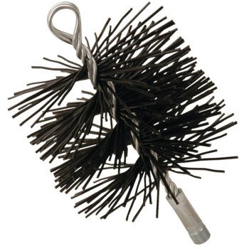 Imperial Polysweep BR0077 Round Chimney Brush, 6 in Dia Brush, Polypropylene Trim