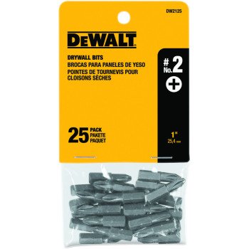 DEWALT DW2125 Screwdriver Bit, #2 Drive, Phillips Drive, 1 in L, Steel