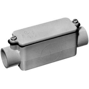 Carlon E987G-CAR Conduit Body, PVC, Gray