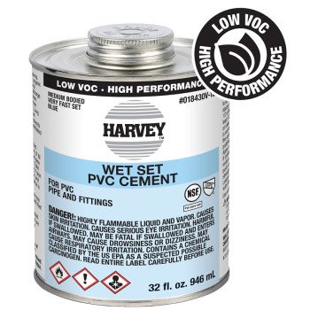 Harvey 18430V-12 Medium-Bodied Fast Set Cement, 32 oz Can, Liquid, Blue