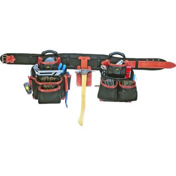 CLC Tool Works Signature Series 51452 Tool Belt, 29 to 46 in Waist, Ballistic Nylon, Black, 25-Pocket