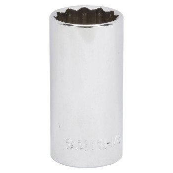 Vulcan MT6528962 Drive Socket, 1-1/8 in Socket, 1/2 in Drive, 12-Point, Chrome Vanadium Steel, Chrome