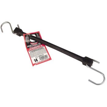 Keeper 06214 Strap, 3/4 in W, 14 in L, EPDM Rubber, Black, S-Hook End