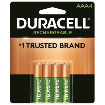 Duracell 66160 Battery, 1.2 V Battery, 700 mAh, AAA Battery, Nickel-Metal Hydride, Rechargeable