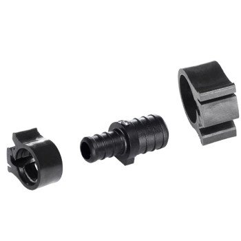 Flair-It PEXLOCK 30845 Reducing Coupling, 3/4 x 1/2 in, Black, 100 psi Pressure