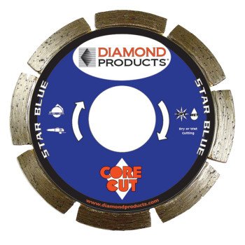 Diamond Products Star Blue 74950 Saw Blade, 4 in Dia, 7/8 in Arbor