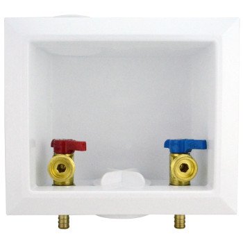 Apollo APXBOXWM Washing Machine Outlet Box, 1/2 x 3/4 in Connection, Polystyrene