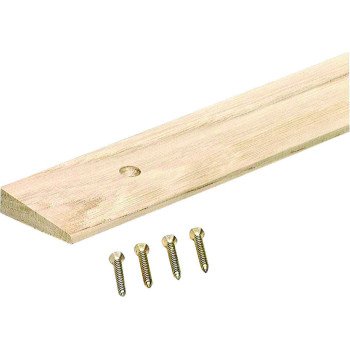 M-D 85548 Floor Edge Reducer, 72 in L, 1-3/4 in W, Hardwood, Unfinished