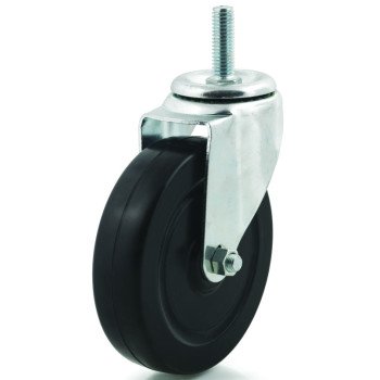 Dh Casters C-LM5T3RS Swivel Caster, 5 in Dia Wheel, 1-1/4 in W Wheel, Rubber Wheel, 300 lb