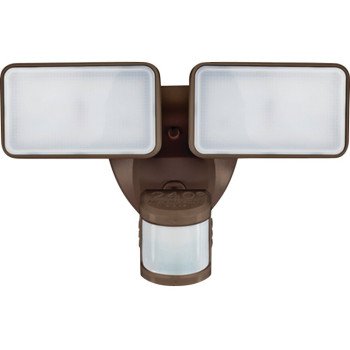 Heath Zenith Dualbrite Series HZ-5869-BZ Motion Activated Security Light, 120 V, LED Lamp, 2500 Lumens