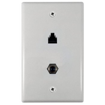 Amerelle VW6ERG6W Wallplate, White, Flush Mounting