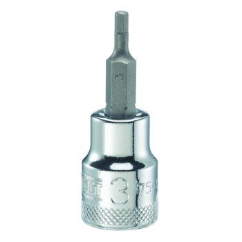 DEWALT DWMT75456OSP Fractional Hex Bit Socket, 3 mm Tip, 3/8 in Drive, Polished Chrome Vanadium, 1-31/32 in OAL