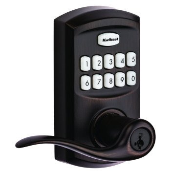 Kwikset 911TNL 11P SMT Electronic Entry Lock, Venetian Bronze, Residential, Metal, Reversible Hand