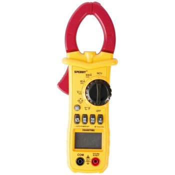 Sperry Instruments DSA600TRMS Clamp Meter, Backlit LCD, Digital Display, Yellow