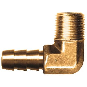 139-8B  BARB - HOSE BRASS 90EL