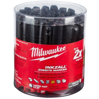 Milwaukee INKZALL Series 48-22-3130 Permanent Marker, 13/64 in Tip, Black