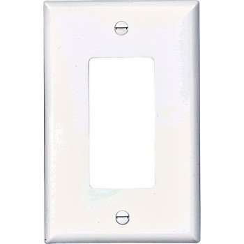 Eaton Wiring Devices PJ26W Wallplate, 4-7/8 in L, 3-1/8 in W, 1 -Gang, Polycarbonate, White, High-Gloss